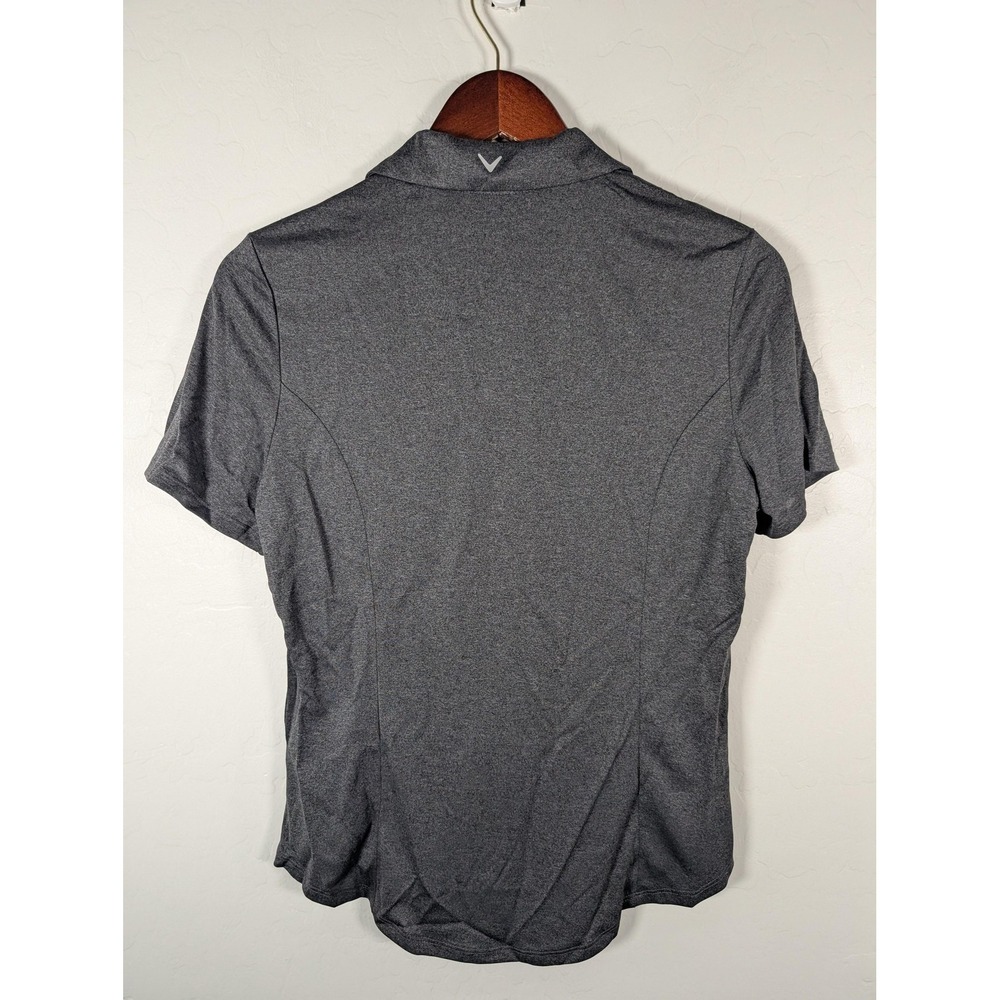 Callaway Polo Shirt Womens Medium Gray Heather Opti-Dri Golf Performance UPF - Picture 4 of 10